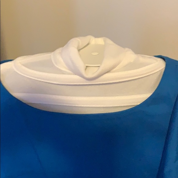 Royal Blue Calvin Klein one shoulder ruffle dress - Picture 4 of 8